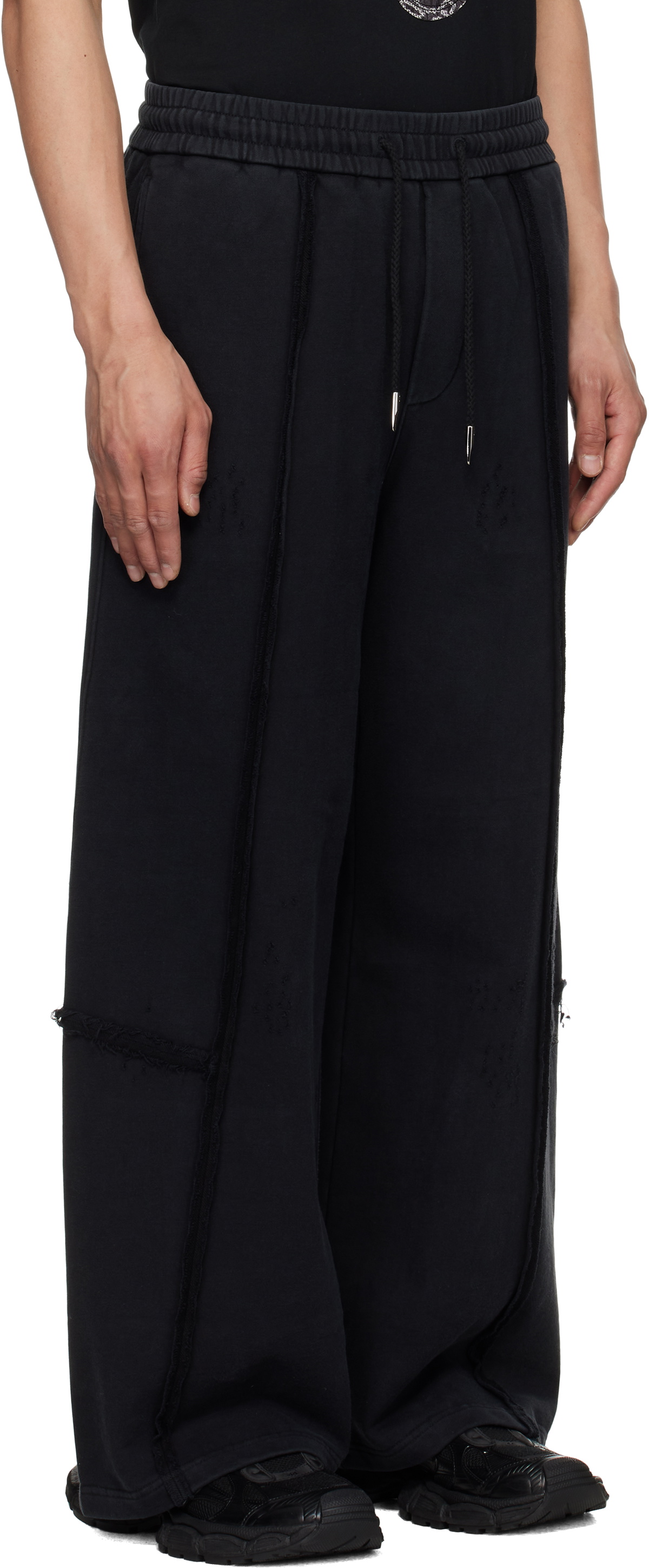 Feng Chen Wang Black Deconstruction Sweatpants
