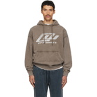 Off-White Brown 'OW' Racing Skate Hoodie
