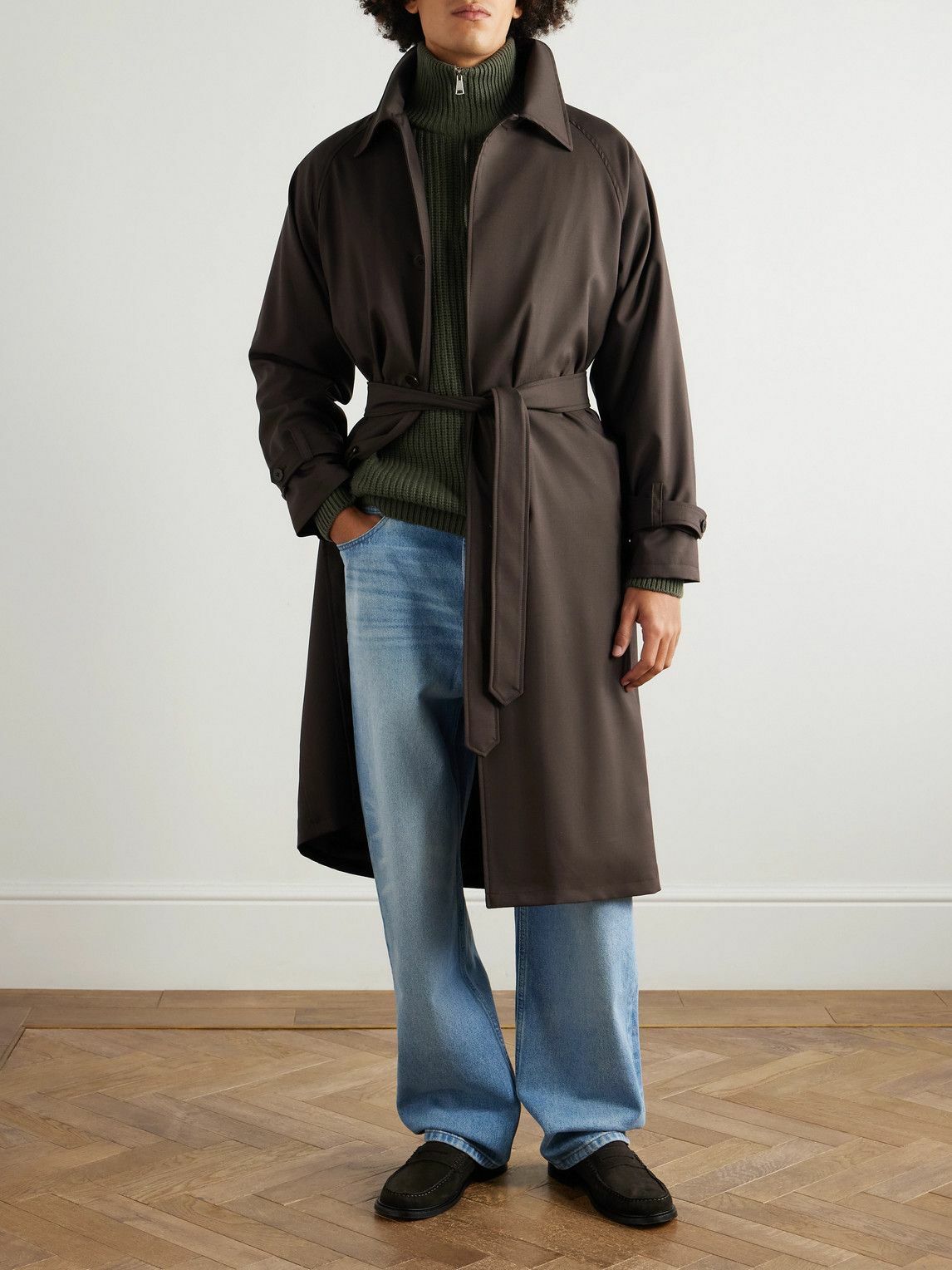 Ghiaia Cashmere - Ribbed Wool Half-Zip Sweater - Green