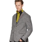 Thom Browne Grey Unconstructed Classic Stripe Blazer