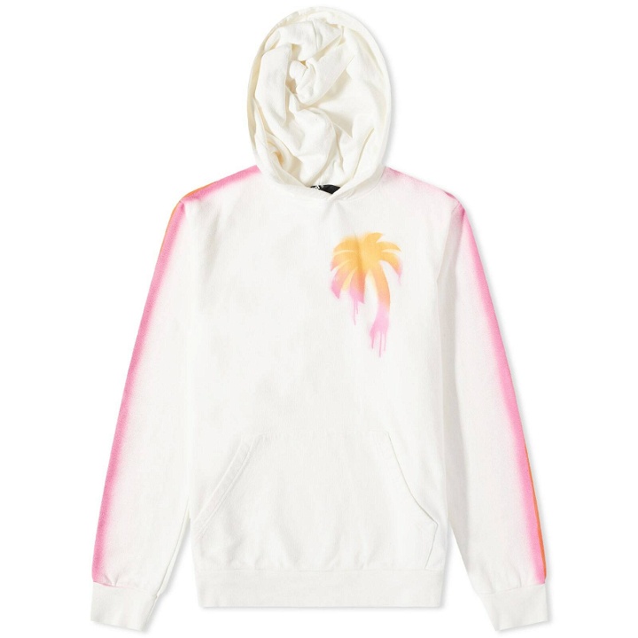 Photo: Palm Angels Men's Sprayed Palm Popover Hoody in Multi
