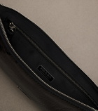 Prada Leather-trimmed sequined crossbody bag