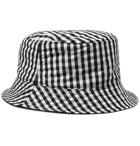 Sandro - Reversible Gingham Shell Bucket Hat - Black