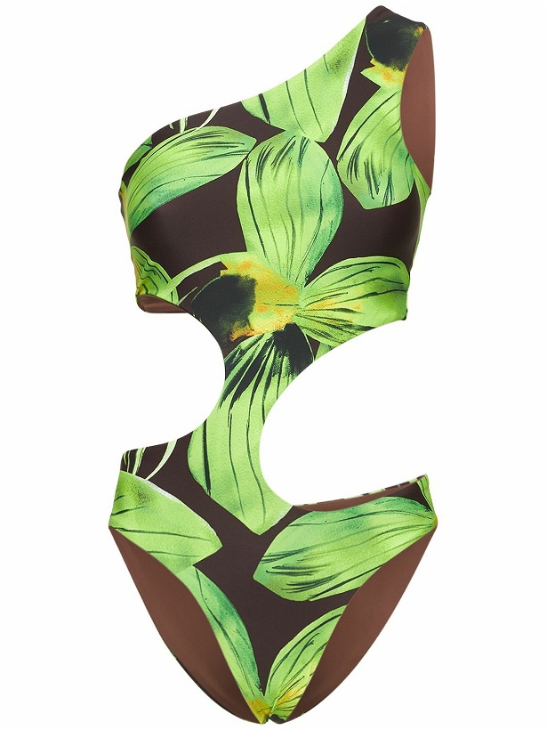 Photo: LOUISA BALLOU Carve Printed Stretch Onepiece Swimsuit