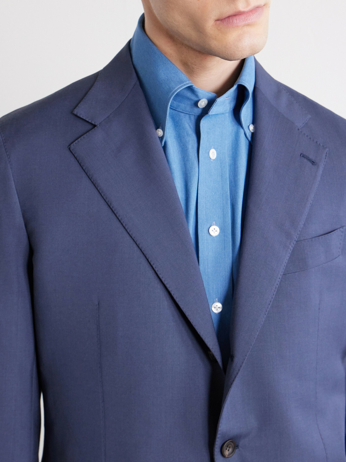 J. Mueser - Virgin Wool Suit Jacket - Blue