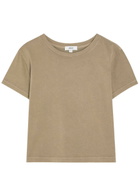 Agolde Adine Shrunken Cotton T-shirt Light Brown
