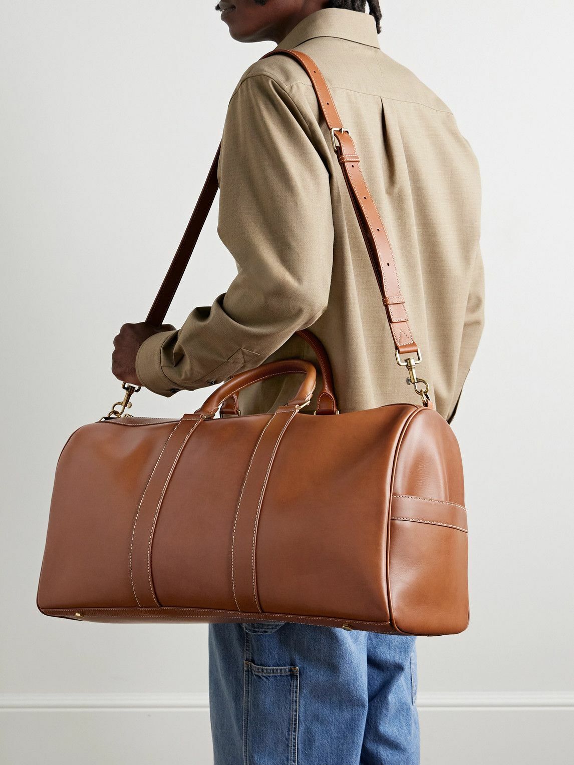 【関税&送料込】Bottega Veneta Black Leather Bag Bottega Veneta - Cabin Leather Duffle Bag Bottega Veneta