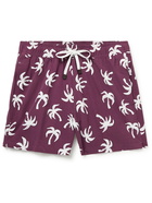 ONIA - Charles Mid-Length Printed Swim Shorts - Burgundy