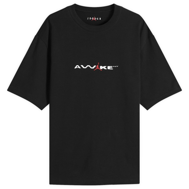 Photo: Air Jordan Men's x Awake T-Shirt in Black/White/University Red