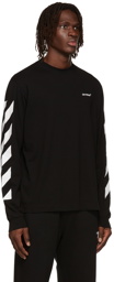 Off-White Black Diagonal Helvetica Long Sleeve T-Shirt