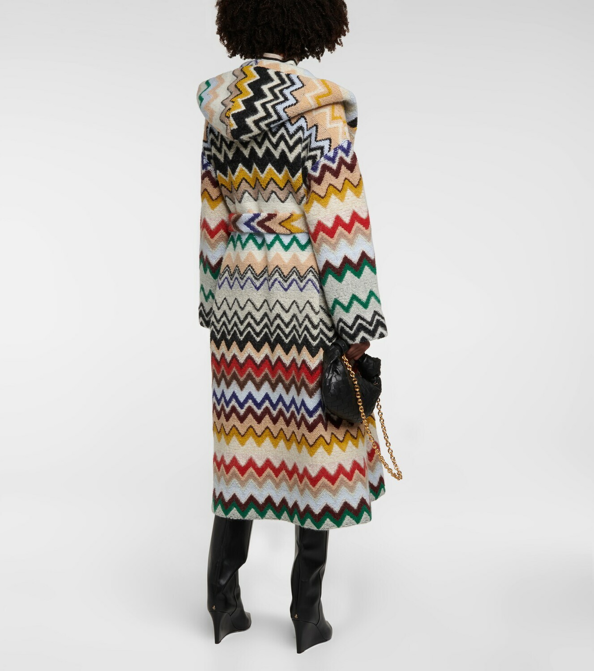 Missoni - Zig-zag knit wool-blend wrap coat Missoni