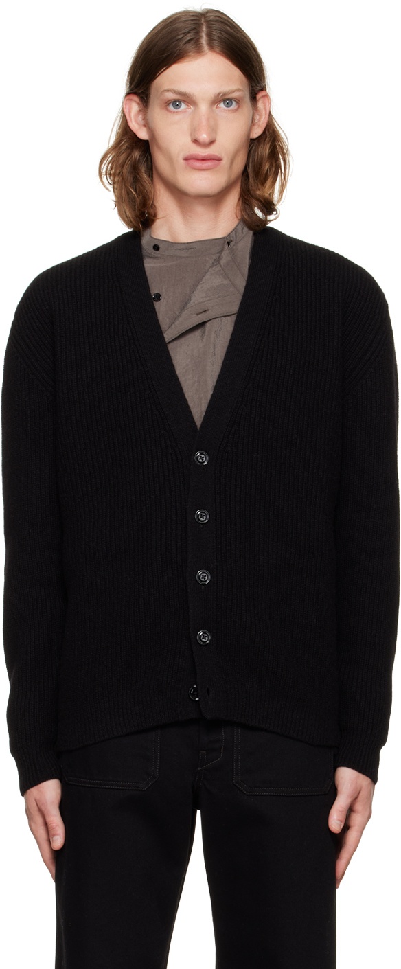 LEMAIRE Black Shetland Wool Cardigan Lemaire