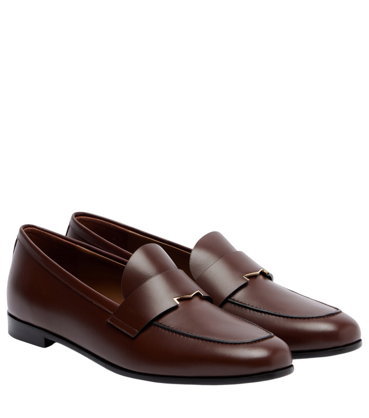 Photo: Max Mara Embellished leather penny loafers