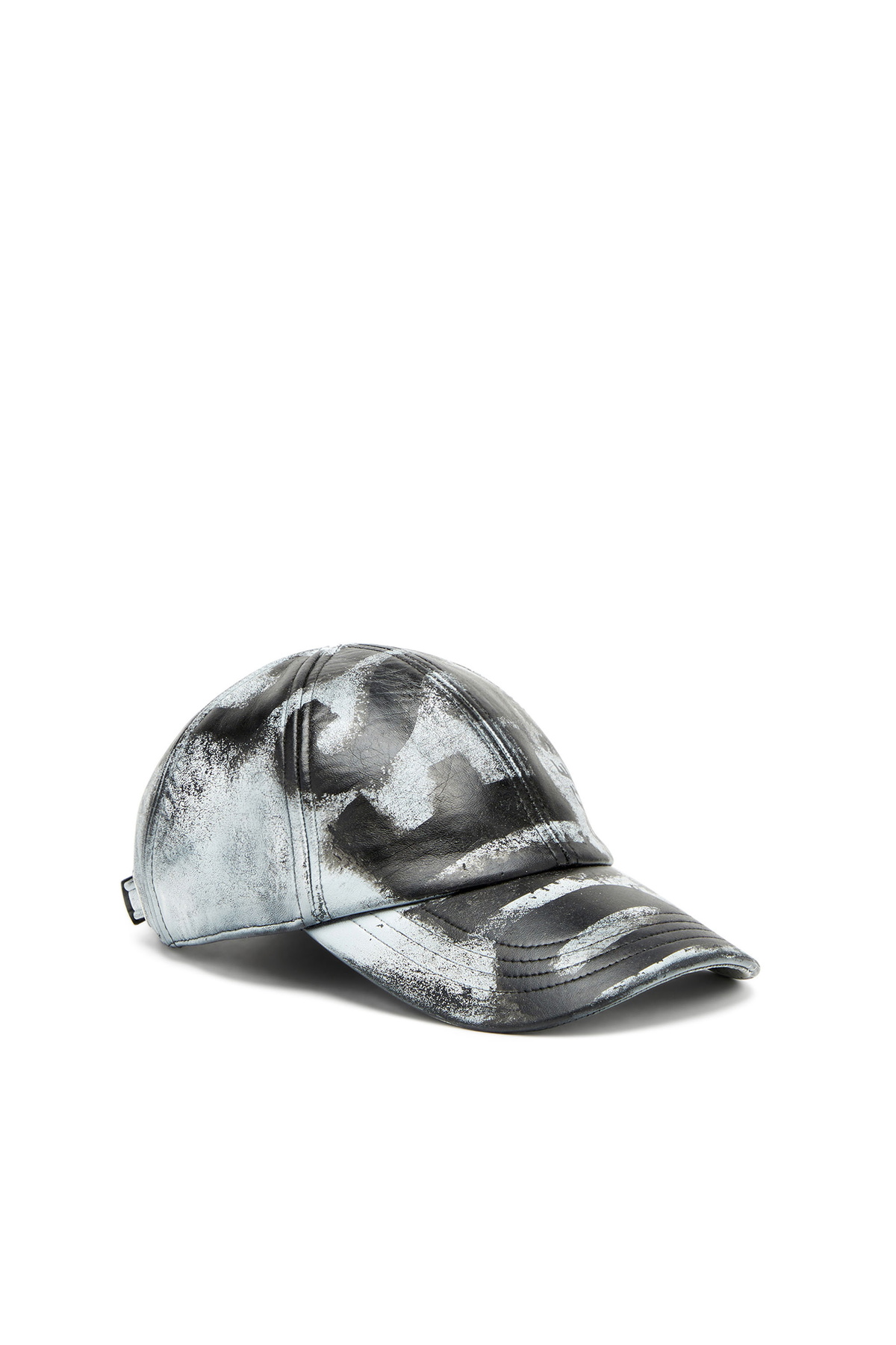 Diesel Baseball cap in treated leather - Caps Mens in Multicolor Diesel