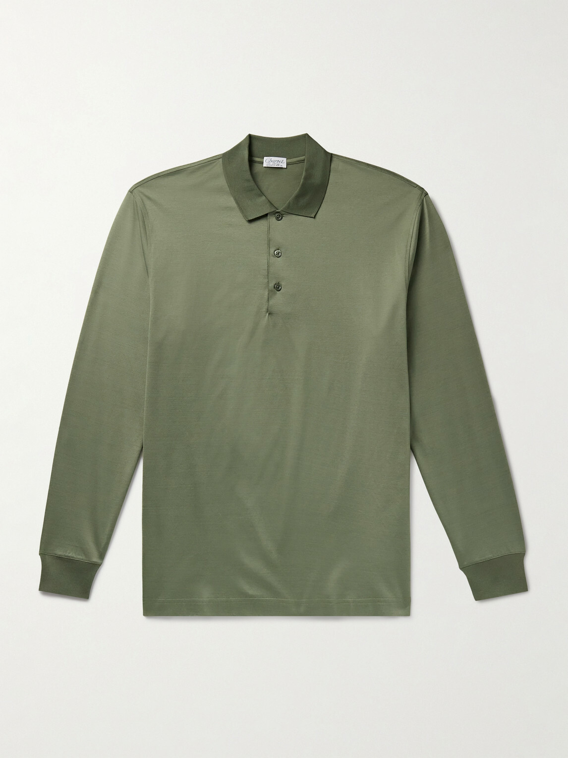 Charvet - Cotton-Sateen Polo Shirt - Green