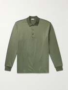 Charvet - Cotton-Sateen Polo Shirt - Green