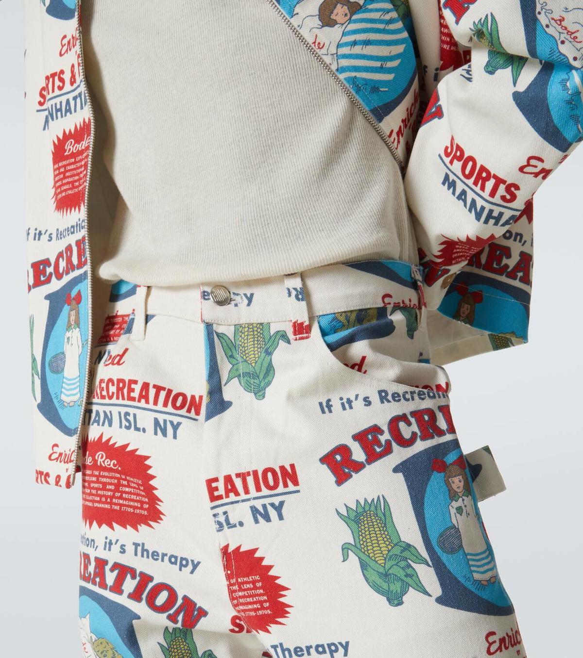 Bode Enrichment Knolly Brook cotton straight pants