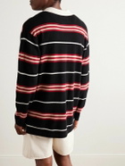 Guest In Residence - Rugby Striped Cashmere Polo Shirt - Black