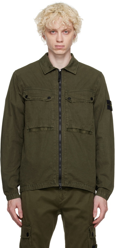 Photo: Stone Island Khaki Faded Jacket