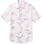NN07 - Deon Slim-Fit Floral-Print Linen Shirt - Neutrals