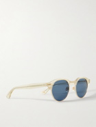 Garrett Leight California Optical - Oakwood 47 Round-Frame Acetate and Gold-Tone Sunglasses
