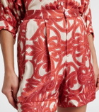 Poupette St Barth Isabelle printed high-rise shorts