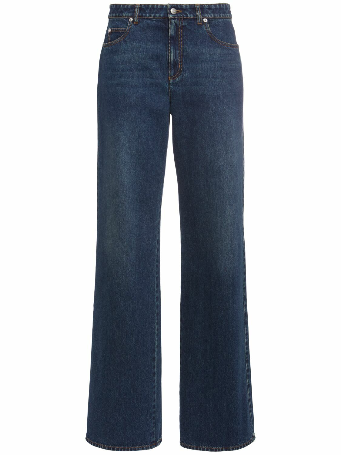 Alexander McQueen Women's Wide Leg Jeans Blue