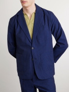 Portuguese Flannel - Atlantico Organic Cotton-Seersucker Suit Jacket - Blue