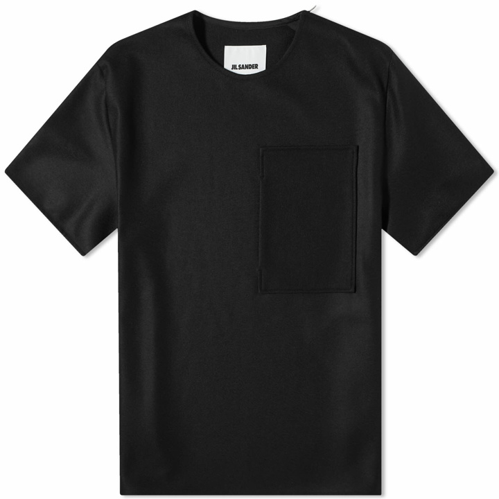 Photo: Jil Sander Men's Patch Pocket Zip T-Shirt in Black