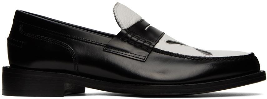 Stefan Cooke Black & White Slashed Loafers Stefan Cooke