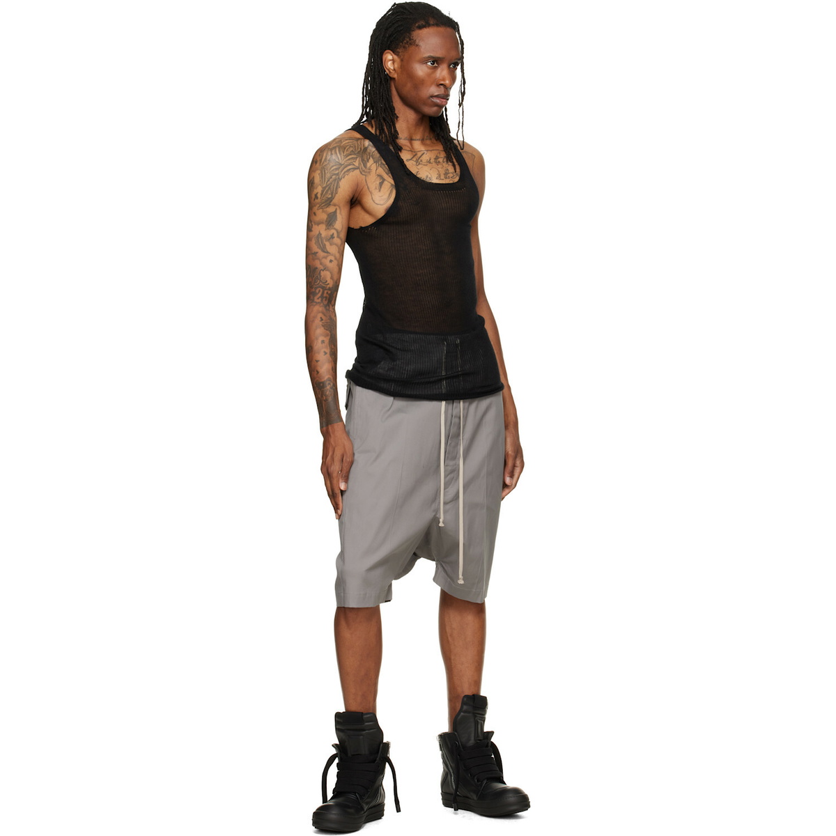 Rick Owens Gray Tower Rick S Pods Shorts Rick Owens