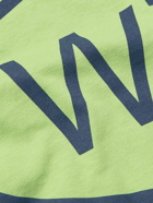 WTAPS - Logo-Print Appliquéd Cotton-Jersey T-Shirt - Green