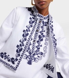 Loro Piana Dabney embroidered linen vest