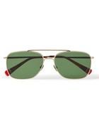 ORLEBAR BROWN - Tulum Aviator-Style Gold-Tone Sunglasses