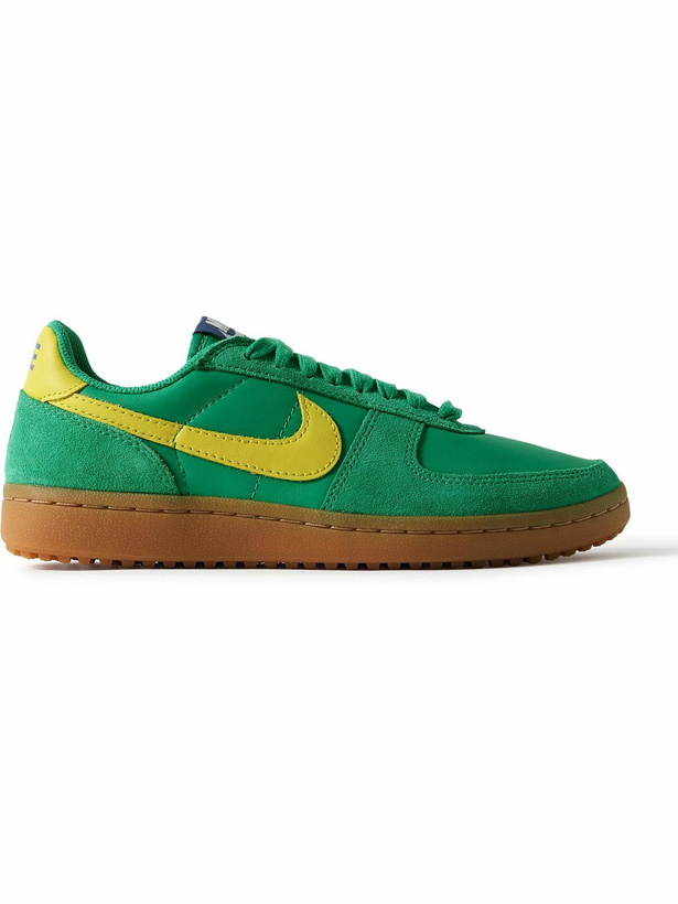 Photo: Nike - Field General Leather and Suede Sneakers - Green