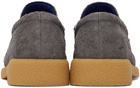 Burberry Gray Suede Chance Loafers