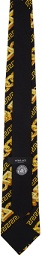 Versace Black & Gold Chain Tie