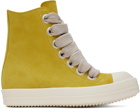 Rick Owens Yellow High Sneakers