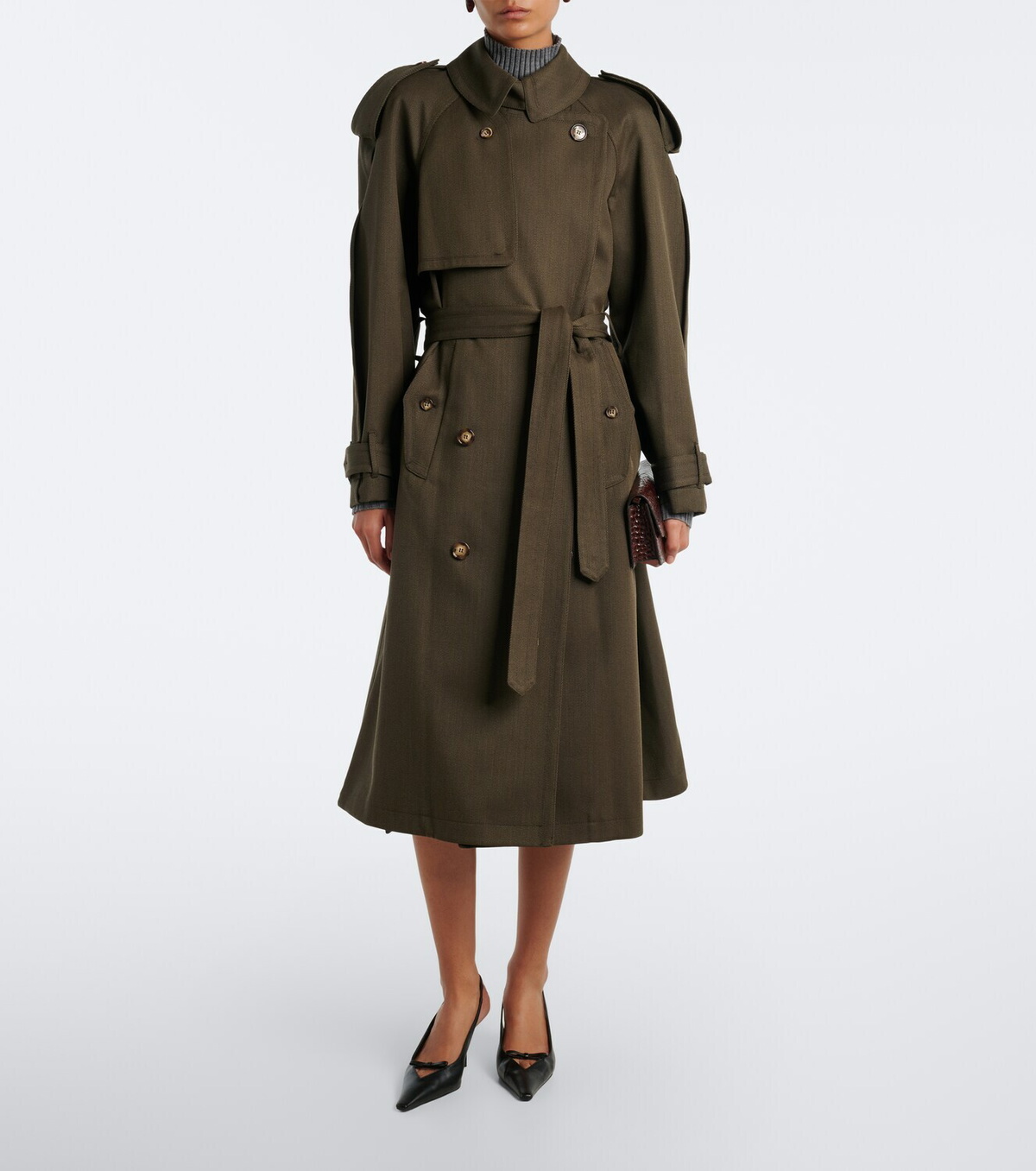 Victoria Beckham Esmee virgin wool trench coat
