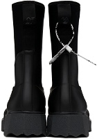 Off-White Black Rubber Neoprene Chelsea Boots