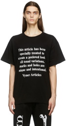 Vyner Articles Black Disclaimer Print T-Shirt