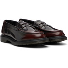 Dr. Martens Burgundy Mayfare Rub Off Leather Penny Loafers