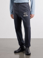 Gallery Dept. - Logo-Embroidered Straight-Leg Cotton-Jersey Sweatpants - Gray