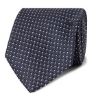 TOM FORD - 8cm Pin-Dot Silk-Jacquard Tie - Navy