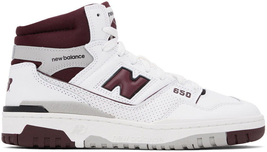 スニーカー NEW BALANCE '650' sneakers Bordeaux New Balance White & Burgundy 650 Sneakers New Balance