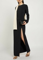 Armarium Dublina Scarf-effect Stretch-crepe Maxi Dress Black