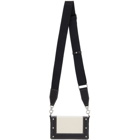 AMI Alexandre Mattiussi Black and Off-White Small Box Bag