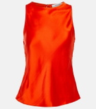 Frame Silk satin racerback tank top