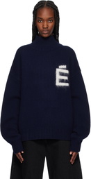 Études Navy Recycled Wool Turtleneck