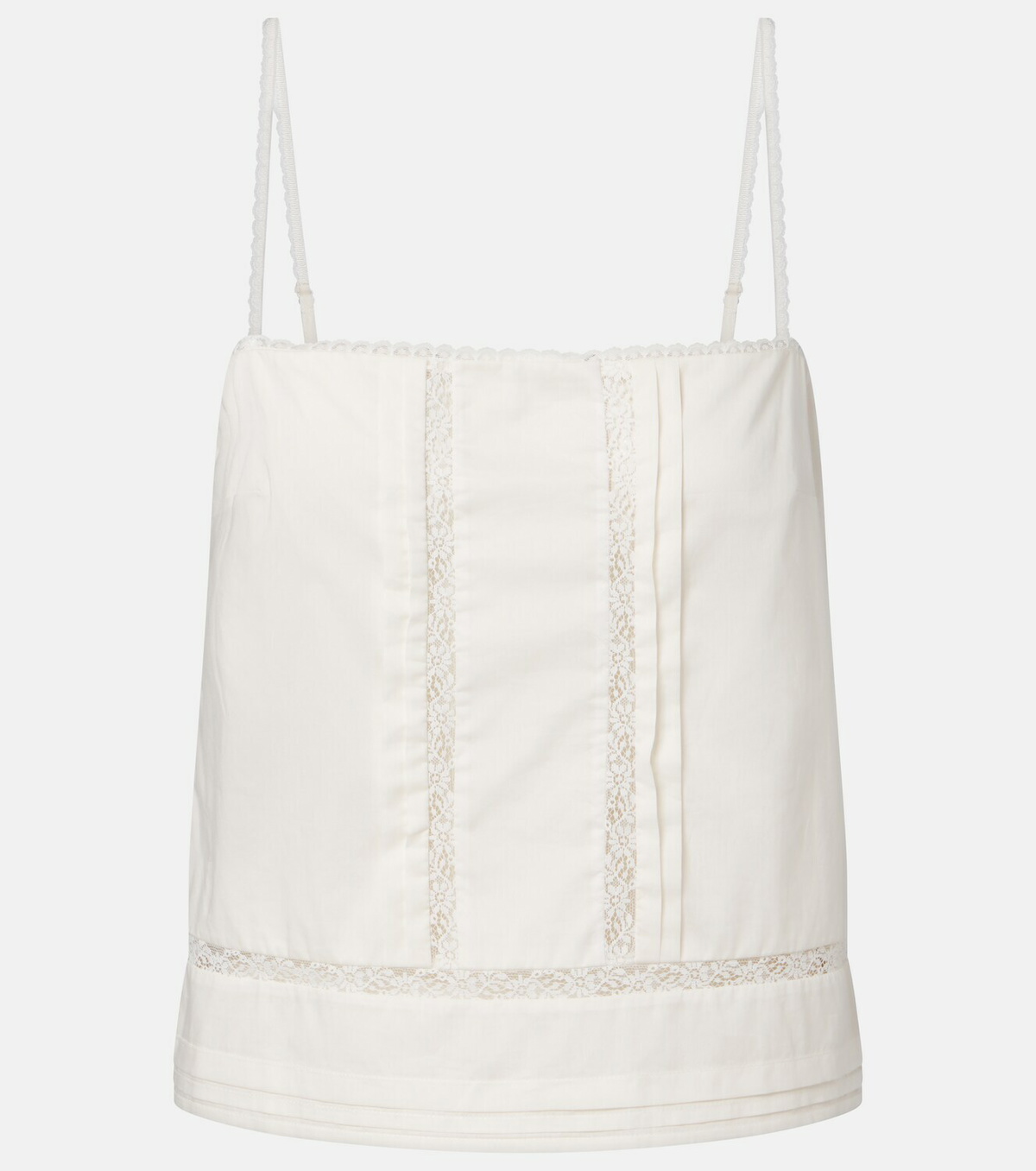 Staud Corinna embroidered cotton voile top